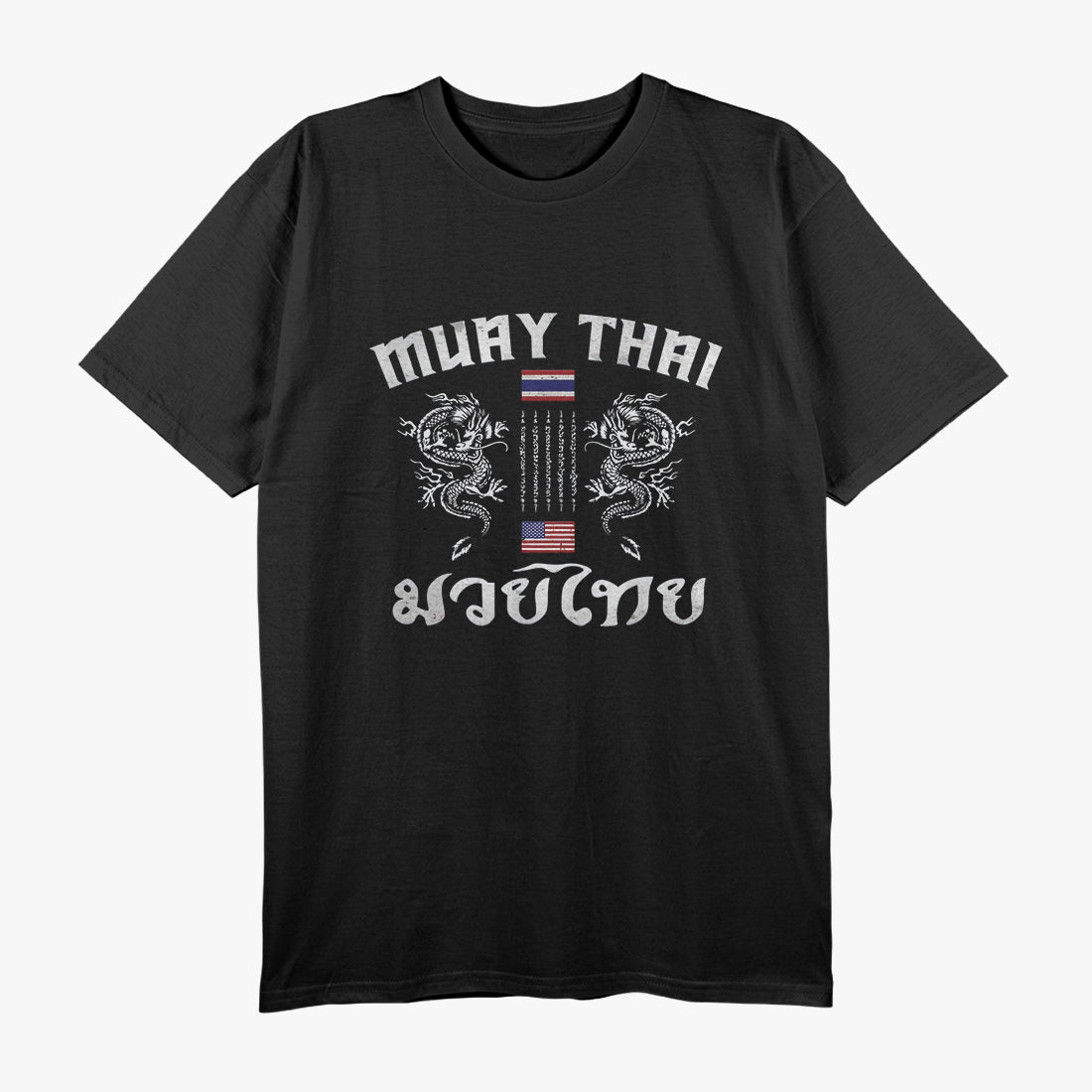 Muay Thai Legacy Flags of Strength and Spirit T-Shirt