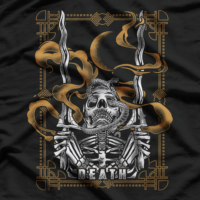 The Death Tarot Card: Vintage Symbolism of Transformation and Renewal T-Shirt