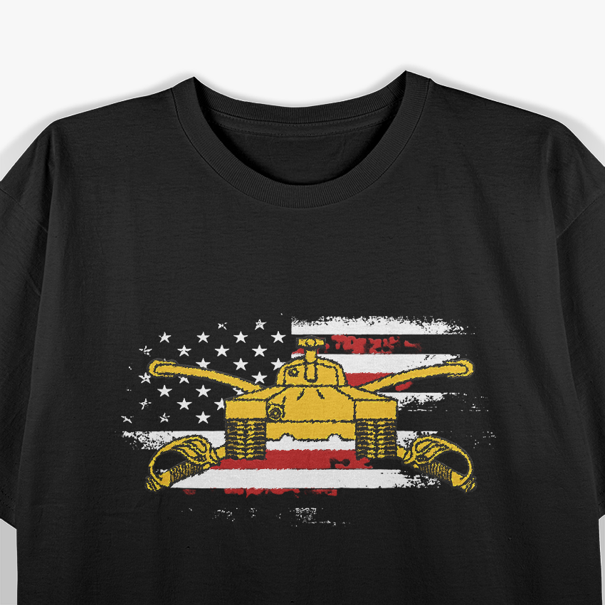US Army Armor Branch Insignia Military Tank Veteran Tanker T-Shirt