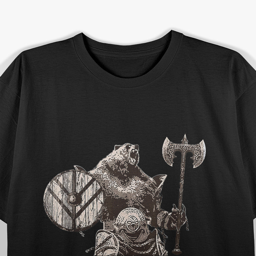 Viking Bear Warrior Odin's Berserker – Strength, Fury, and Honor T-Shirt