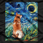Cute Shiba Inu Back Starry Night T-Shirt
