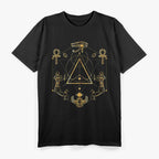 Eye of Horus Sacred Geometry and Ancient Egypt’s Ankh Symbolism T-Shirt