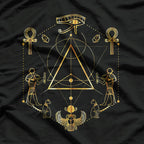 Eye of Horus Sacred Geometry and Ancient Egypt’s Ankh Symbolism T-Shirt