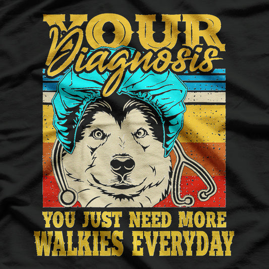 Alaskan Klee Kai Malamute Siberian Husky Dog Walking T-Shirt