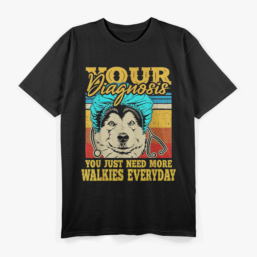 Alaskan Klee Kai Malamute Siberian Husky Dog Walking T-Shirt