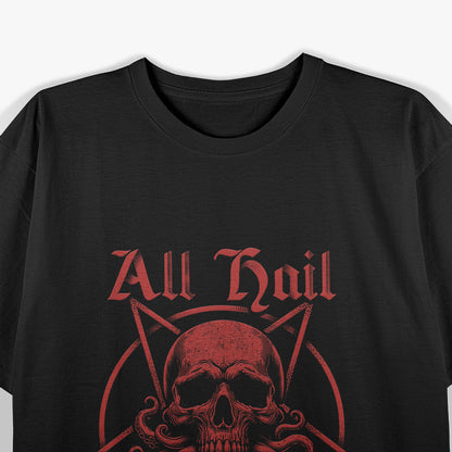 All Hail Cthulhu Dark Occult Skull T-Shirt