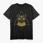 Bastet Goddess of Cats in Mystical Black T-Shirt