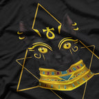 Bastet Goddess of Cats in Mystical Black T-Shirt