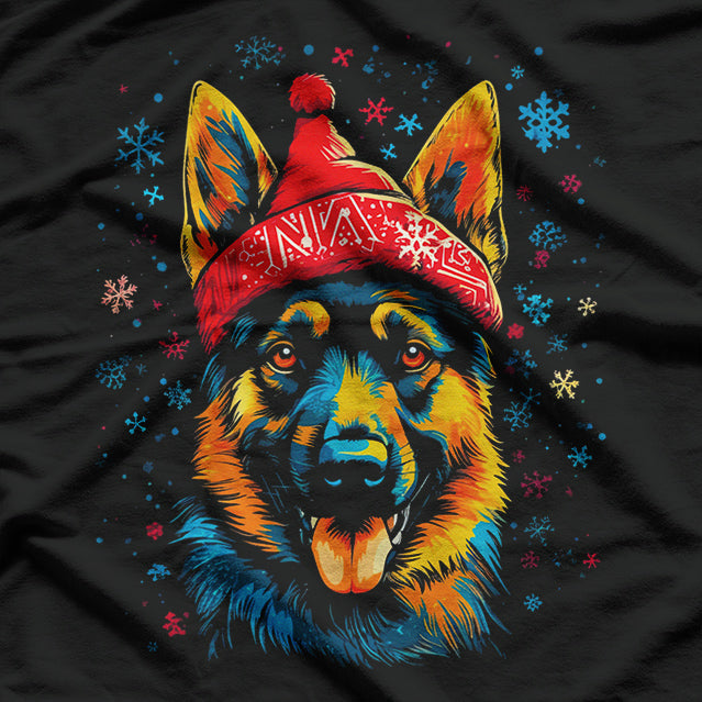 Xmas German Shepherd Dog Christmas T-Shirt