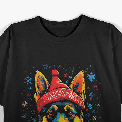 Xmas German Shepherd Dog Christmas T-Shirt