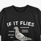 Bird Anatomy If it Flies it Spies Bird Watching T-Shirt