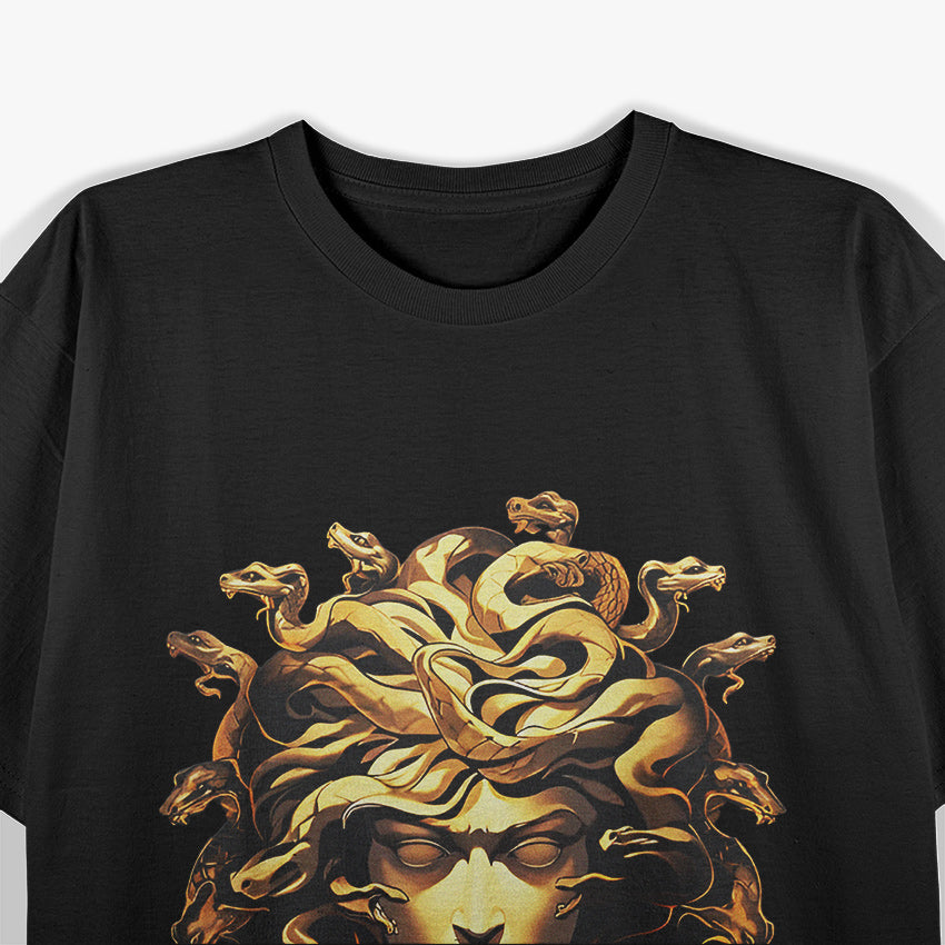 Medusa's Head: The Iconic Gorgon of Greek Mythology T-Shirt