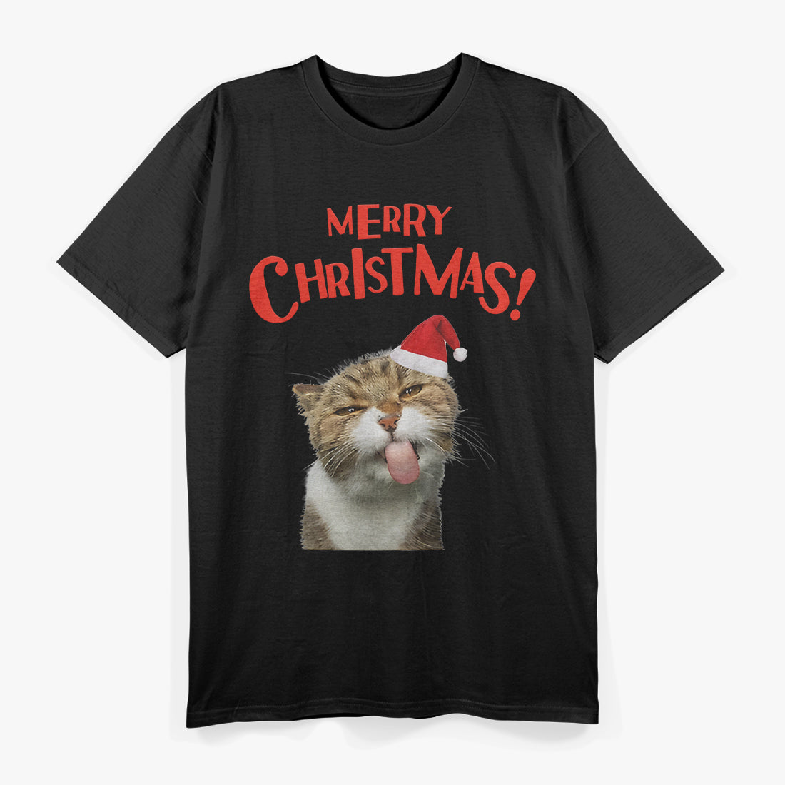 Merry Christmas Funny Cat T-Shirt