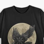 Moon, Norse Raven, and Runes: A Pagan Viking T-Shirt