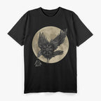 Moon, Norse Raven, and Runes: A Pagan Viking T-Shirt