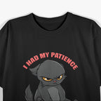 I Had My Patience Tested I'm Negative Cute Black Cat T-Shirt