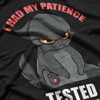 I Had My Patience Tested I'm Negative Cute Black Cat T-Shirt