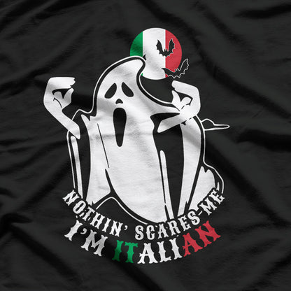 Nothing Scares Me Funny Italian Ghost Halloween Design T-Shirt