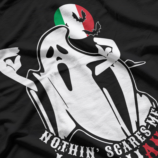 Nothing Scares Me Funny Italian Ghost Halloween Design T-Shirt