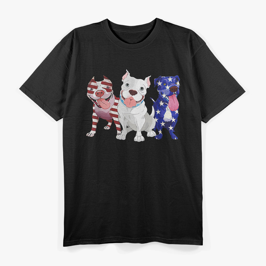Pitbull American Flag 4th Of July Day Pitbull Lovers Shirt T-Shirt