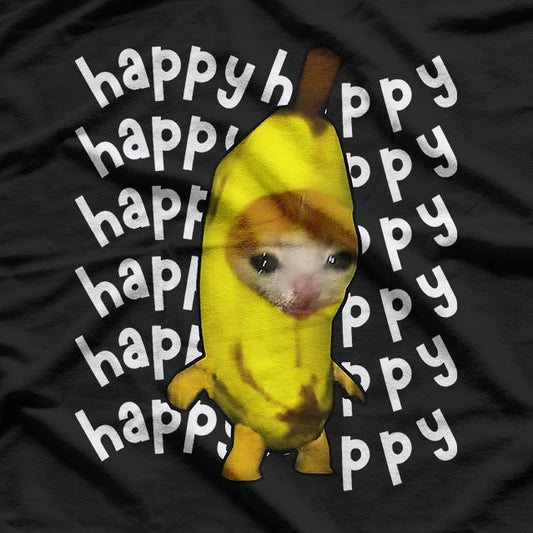 Happy Banana Quirky and Fun Graphic T-Shirt