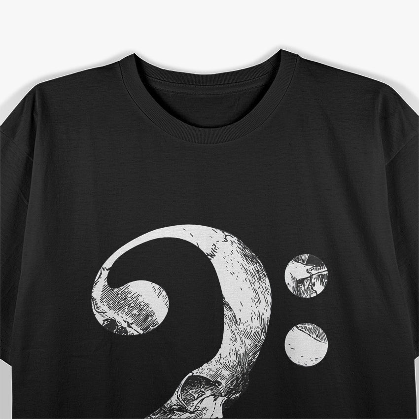 Skull Bass Clef Bass T-Shirt