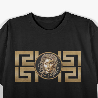 Medusa Mythological Gaze of Gold - The Power of the Cursed Eyes T-Shirt