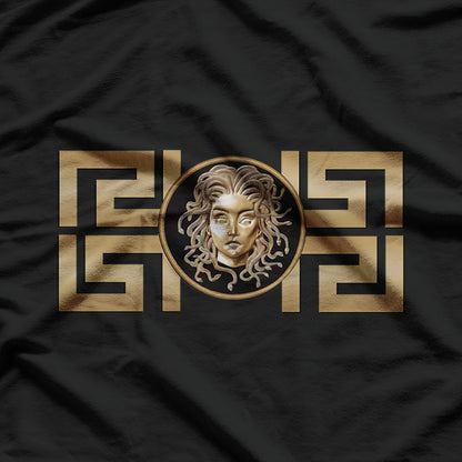 Medusa Mythological Gaze of Gold - The Power of the Cursed Eyes T-Shirt