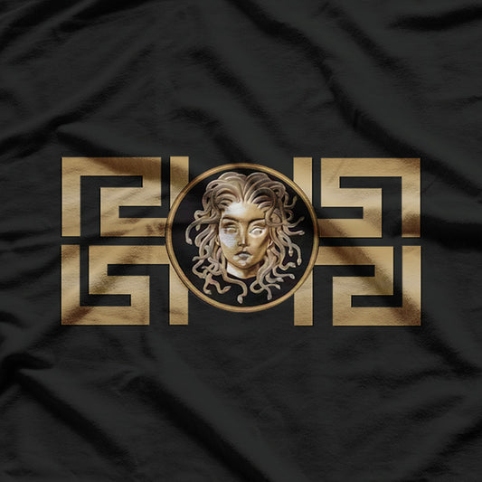 Medusa Mythological Gaze of Gold - The Power of the Cursed Eyes T-Shirt