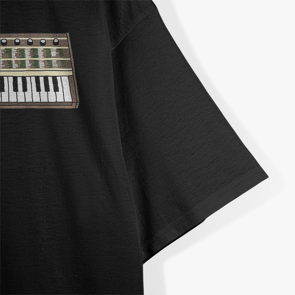 Vintage Synth Keyboard Electronic Music Synthesizer Retro Vibes T-Shirt