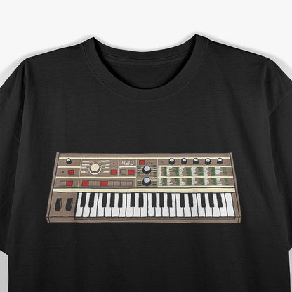 Vintage Synth Keyboard Electronic Music Synthesizer T-Shirt