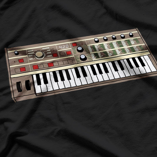 Vintage Synth Keyboard Electronic Music Synthesizer T-Shirt