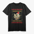 Coughing Cat Meme Ugly Christmas Sweater Lightweight T-Shirt