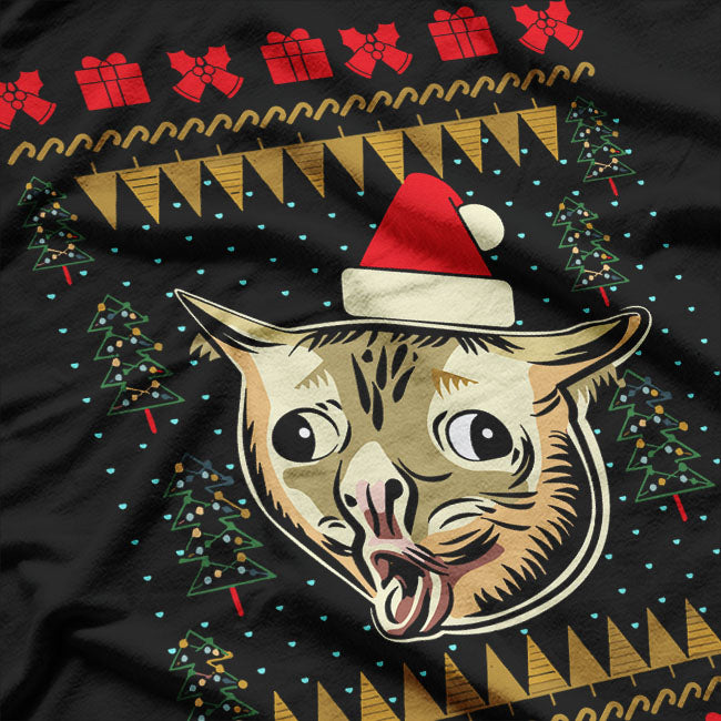 Coughing Cat Meme Ugly Christmas Sweater Lightweight T-Shirt