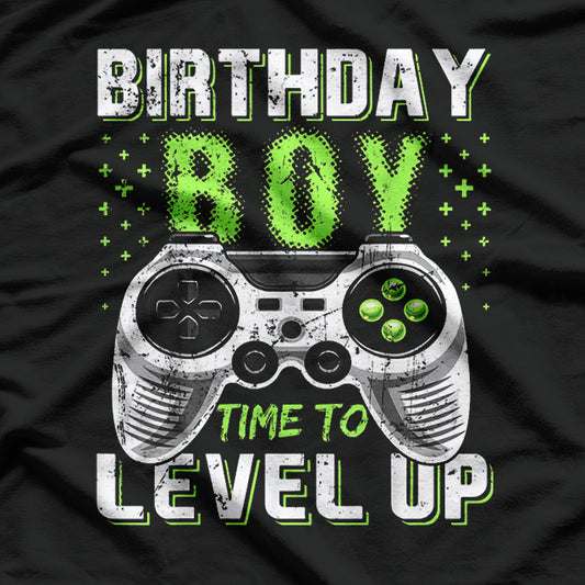 Birthday Boy Time to Level Up Video Game Birthday Gift T-Shirt