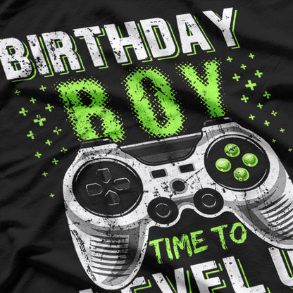 Birthday Boy Time to Level Up Video Game Birthday Gift T-Shirt