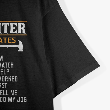 Carpenter Hourly Rate Funny Woodworking T-Shirt