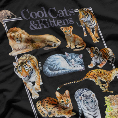 Cool Cats And Kittens Tiger Lion Leopard T-Shirt