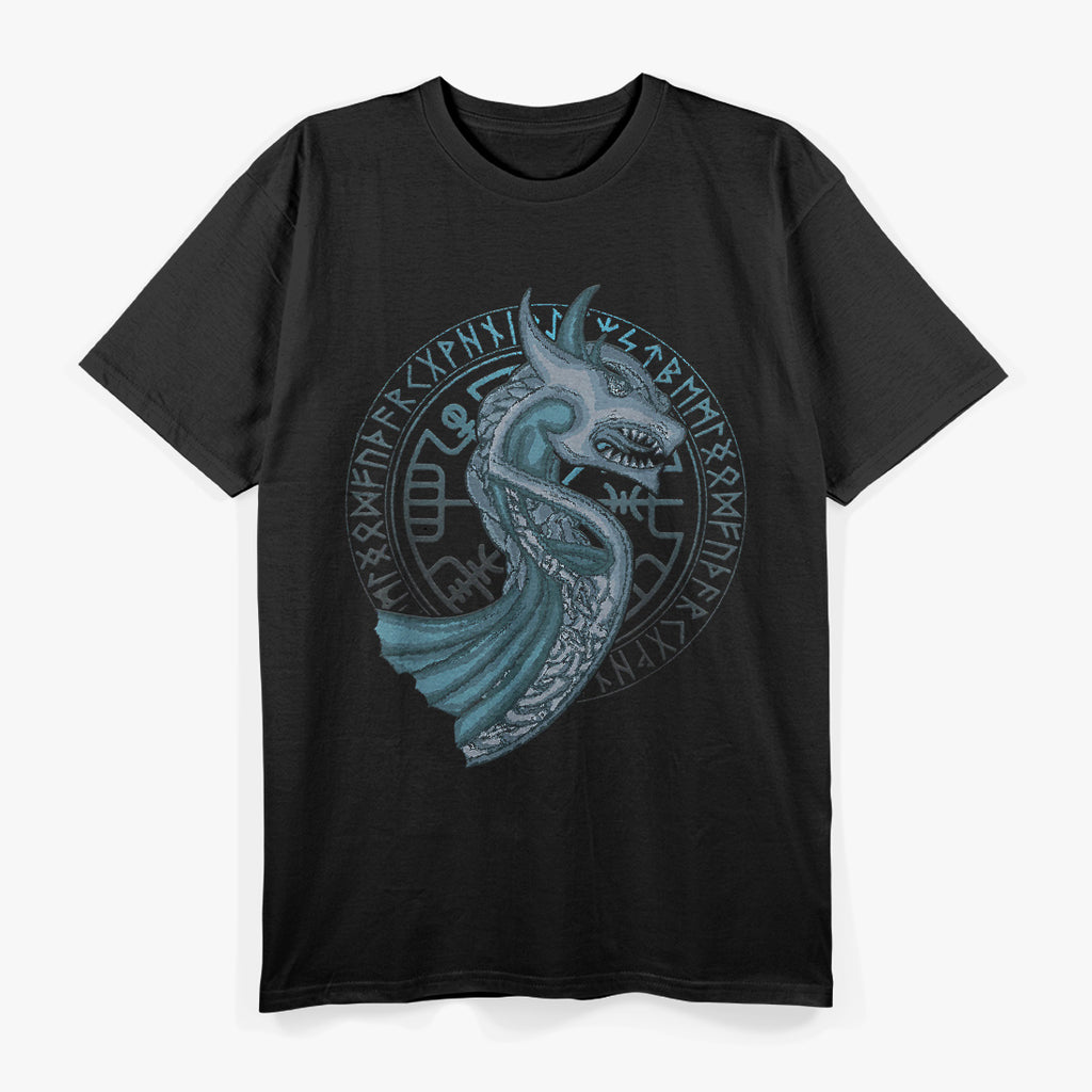Dragon Boat Runes: A Fusion of Viking Strength and Norse Mysticism T-Shirt