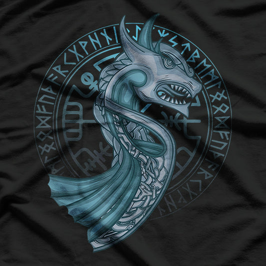 Dragon Boat Runes: A Fusion of Viking Strength and Norse Mysticism T-Shirt