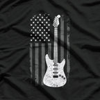 Guitar American US Flag Music Player Electric Guitarist Gift T-Shirt