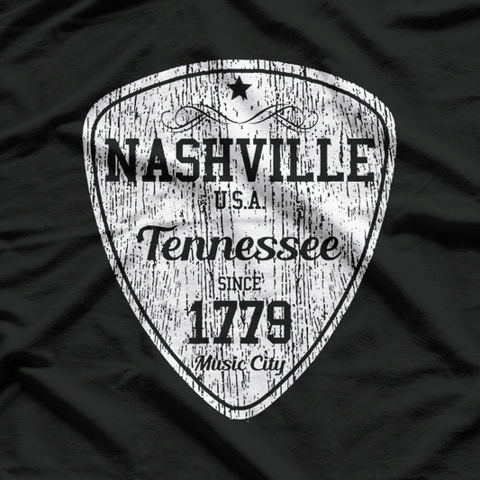 Guitar Pick: Nashville – The Heart of Country Music T-Shirt