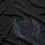 Hamsa Snake Hand with Eye Masonic Symbolism and Occult Power T-Shirt