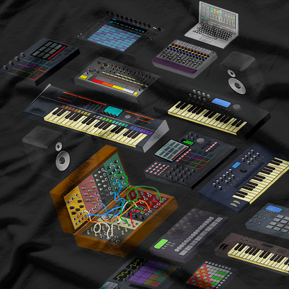 Synthesizer Musik Produzent für elektronische Musiker T-Shirt