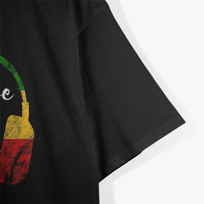 Rasta Reggae Music Headphones – Jamaican Pride and One Love T-Shirt