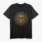 Skull Sun Gothic Symbolism of Light and Darkness T-Shirt