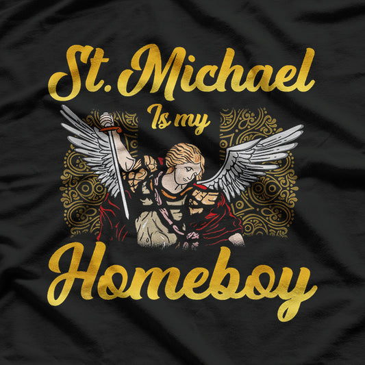 St. Michael the Archangel Catholic Homeboy Vintage Style T-Shirt