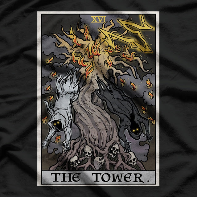 The Tower Tarot Tree of Destruction and Transformation T-Shirt