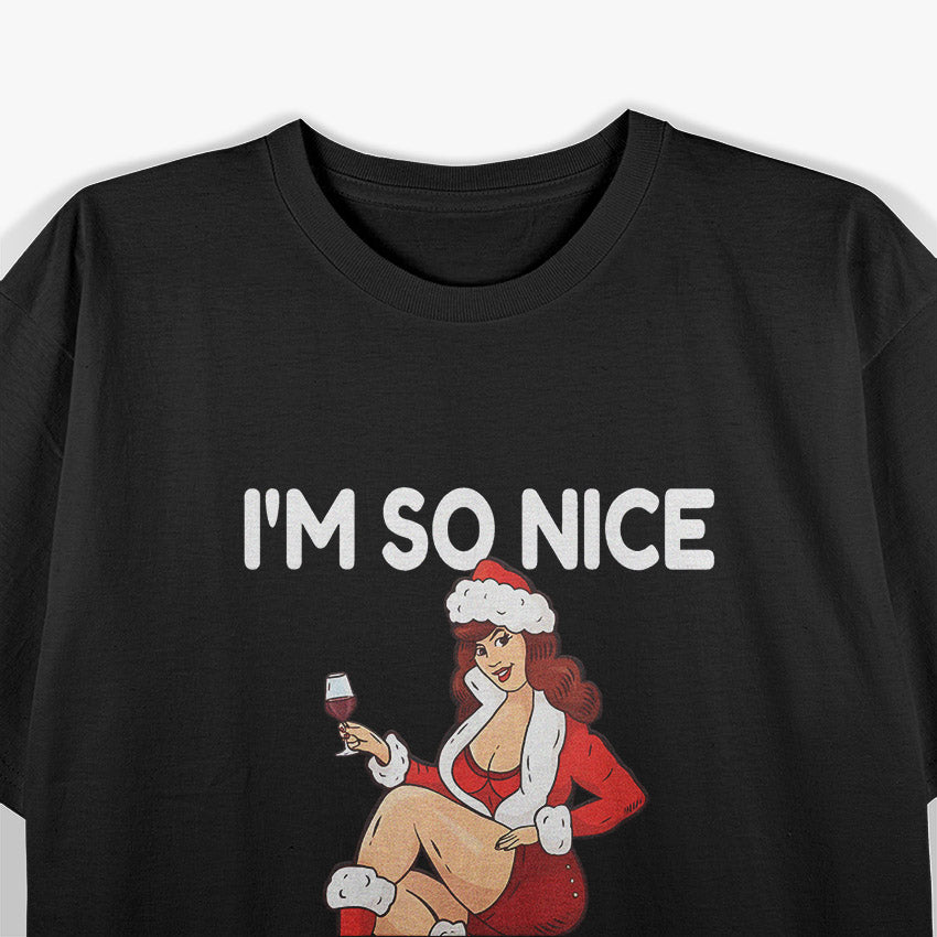 Be Naughty and Save Santa Funny Santa Humorous Christmas T-Shirt