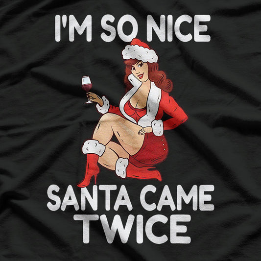 Be Naughty and Save Santa Funny Santa Humorous Christmas T-Shirt